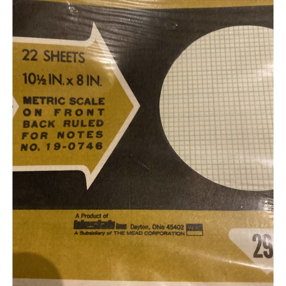 VINTAGE HYTONE SCIENCE FILLER. 22 sheets, 10.5” x 8”. Metric scale on front. - Picture 4 of 6